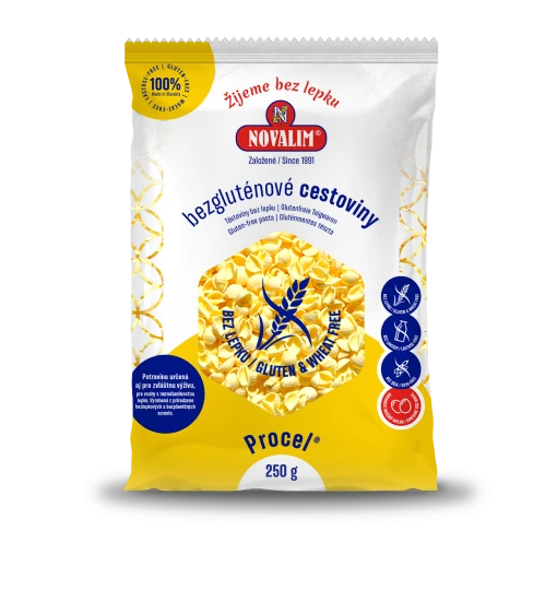 NOVALIM Bezlepkové cestoviny mušle 250 g