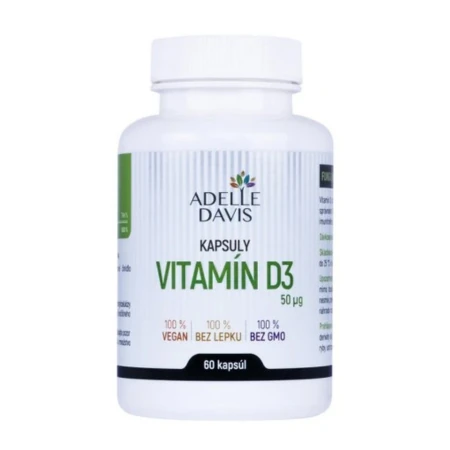 ADELLE DAVIS Vitamín D3 50 mcg 60 kapsúl