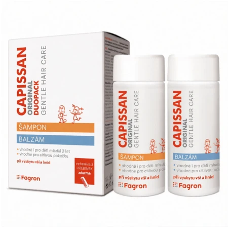 CAPISSAN Original duopack šampón 200 ml + balzam 200 ml + hrebeň set
