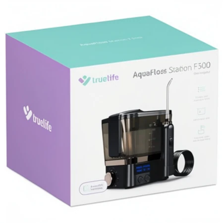 TRUELIFE Aquafloss station F300 ústna sprcha s nádržkou čierna 600 ml 1 x 1 ks
