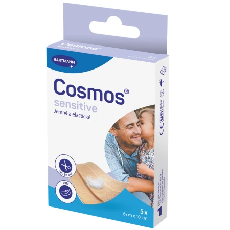 COSMOS Sensitive jemná elastická náplasť na rany inov. 2025 1 x 5 ks