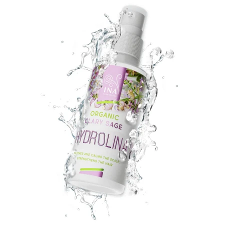 INA HYDROLINA ORGANIC Voda zo šalvie sprej na citlivú vlasovú pokožku s lupinami 150 ml