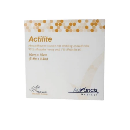 ACTILITE Krytie na rany antimikrobiálne 10 x 20 cm, neadherentná viskóza napustené manukou 10 ks