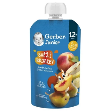 GERBER Junior kapsička svieža broskyňa od ukonč. 12. mesiaca 110 g