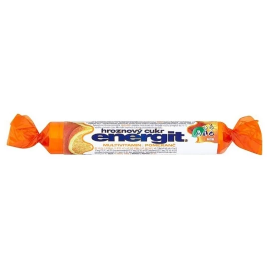 ENERGIT Hroznový cukor multivitamín, pomaranč 17 tabliet