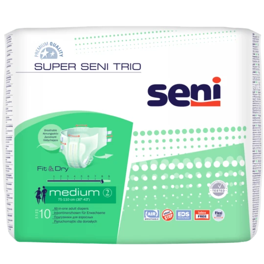 SUPER SENI TRIO Extra large plienkové nohavičky 10 kusov
