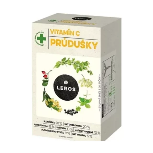 LEROS Vitamín C priedušky nálevové vrecká 30 g