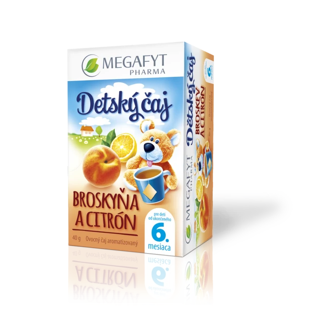 MEGAFYT Detský čaj BIO broskyňa a citrón 20 x 2 g