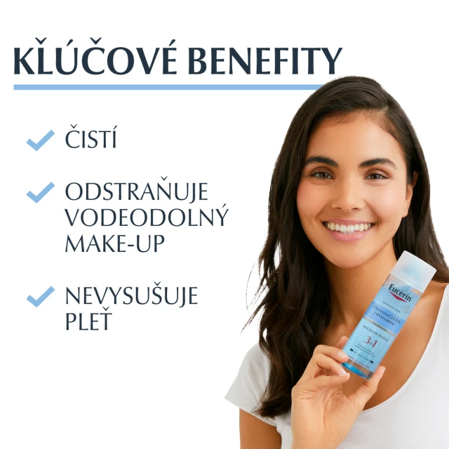 EUCERIN Dermatoclean hyaluron micelárna voda 3v1 200 ml