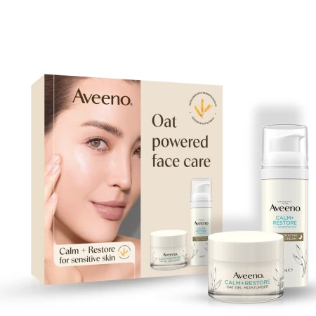 AVEENO CALM+RESTORE darčeková sada hydratačný gél + rehydratačný krém set