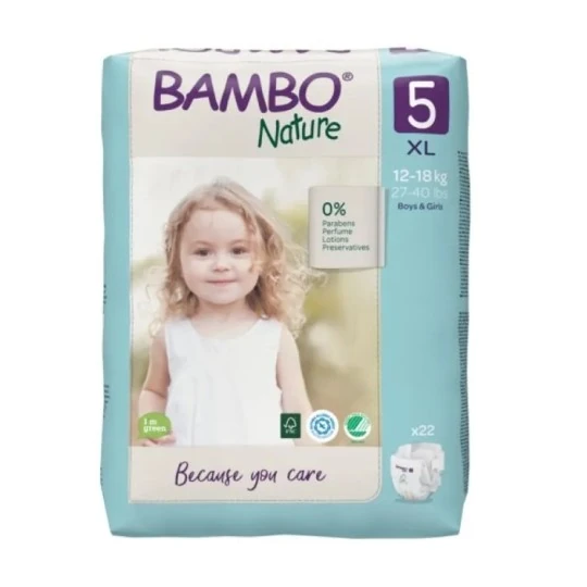 BAMBO 5 Detské plienky priedušné 22 kusov