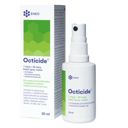 OCTICIDE 1 mg/g + 20 mg/g dermálny roztokový sprej 50 ml