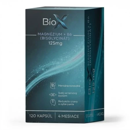 BioX MAGNÉZIUM + B6 (BISGYLCINÁT) 125 mg 120 cps