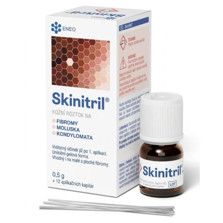ENEO Skinitril kožný roztok na fibrómy,moluská a kondylómy 1 x 12 ks 0,5 g