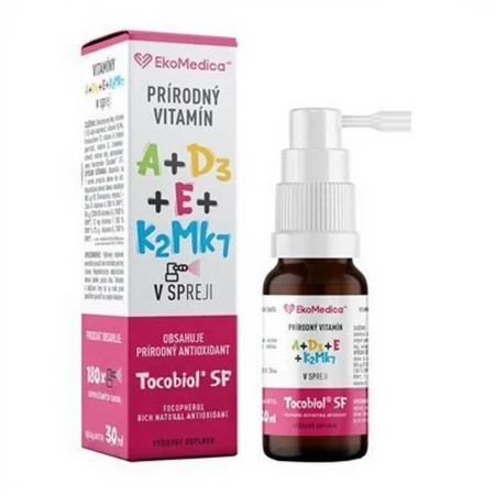 EKOMEDICA SK Prírodný vitamín A+E+D3+K2Mk7 v spreji 30 ml