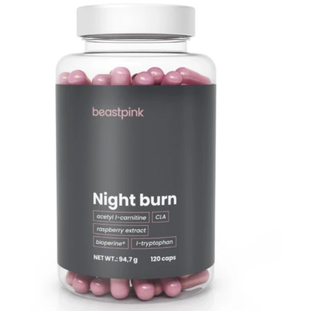 GYMBEAM Beastpink night burn 120 ks