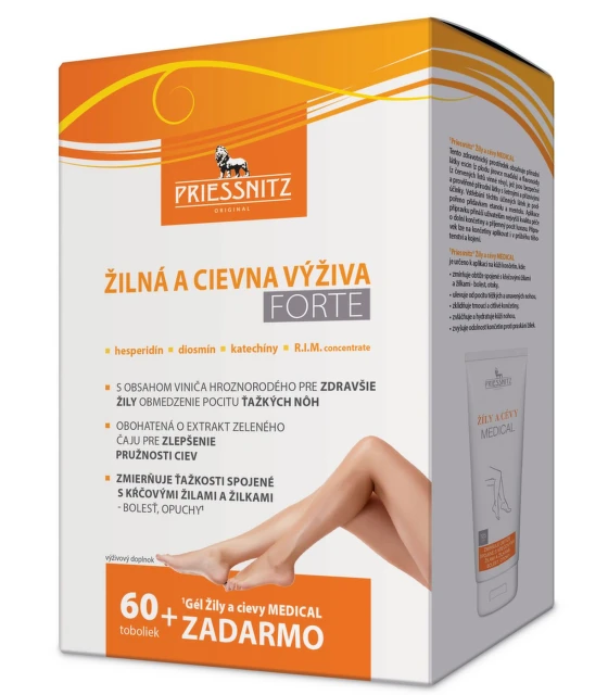 PRIESSNITZ Žilná a cievna výživa forte 60 tob. +125 ml ZADARMO