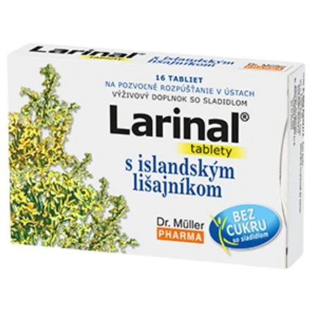 Dr. Müller LARINAL s islandským lišajníkom bez cukru, so sladidlom 16 tbl