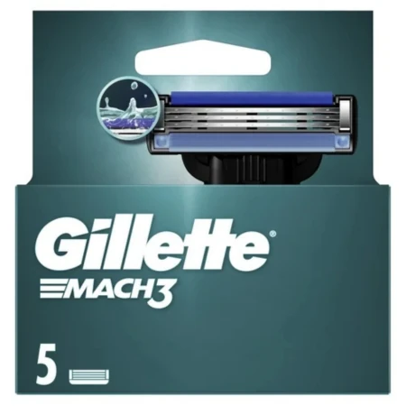 GILLETTE Mach3 náhradné holiace hlavice 5 ks