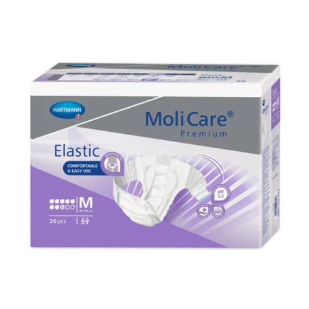MOLICARE Premium elastic 8 kvapiek M plienkové nohavičky zalepovacie 26 ks