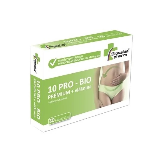 SLOVAKIAPHARM 10 pro + Bio premium + vláknina 30 kapsúl