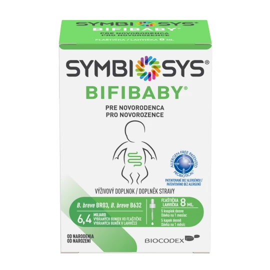 SYMBIOSYS Bifibaby kvapky pre novorodenca 8 ml