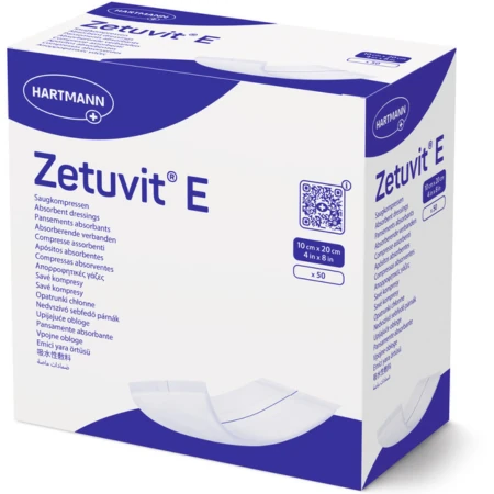 ZETUVIT E nesterilný nasiakavý kompres 10x20 cm 50 ks