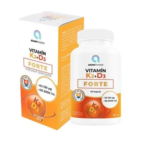 ADAMPharm Vitamín K2+D3 FORTE 60 cps