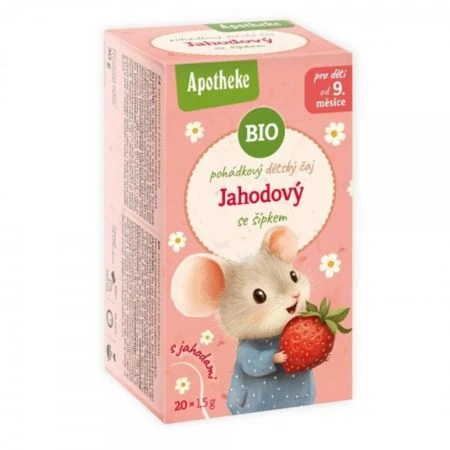 APOTHEKE Rozprávka jahodový so šípkami BIO ovocný čaj, detský (od ukon 9. mesiaca) 20 x 1,5 g