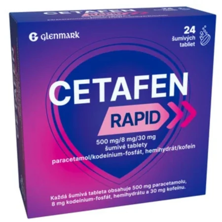 CETAFEN Rapid 500 mg/8 mg/30 mg 24 ks