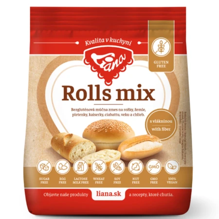LIANA Rolls mix bezgluténová múčna zmes na rožky 500 g