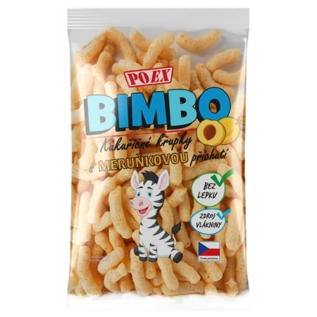POEX BIMBO Kukuričné chrumky - s marhuľovou príchuťou 100 g