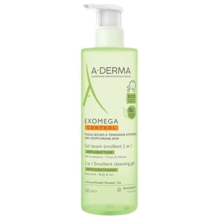 A-DERMA Exomega control umývací gél 2v1 500 ml