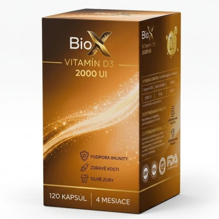 BIOX Vitamín D3 2000 UI 120 kapsúl