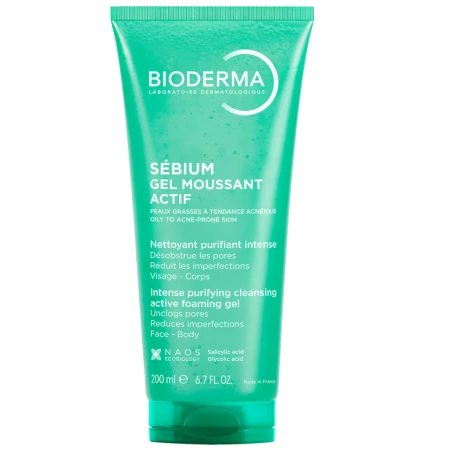 BIODERMA Sébium gel moussant actif hĺbkovo čistiaci gél na akné 200 ml