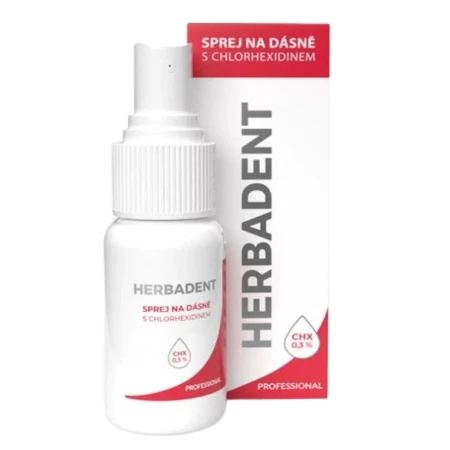 HERBADENT Profesional sprej na ďasná s 0,3% chlórhexidínom 25 ml