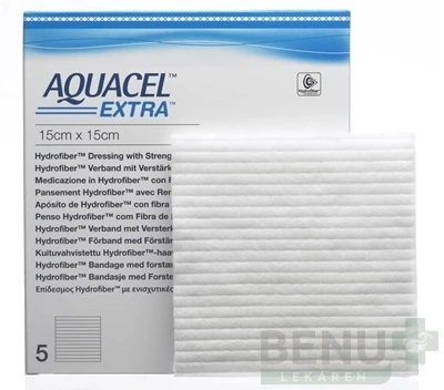 AQUACEL EXTRA Krytie na rany 15x15 cm, 5ks