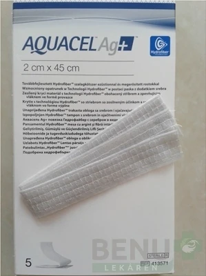 AQUACEL Ag+ krytie na rany, výplň 2x45 cm 5ks