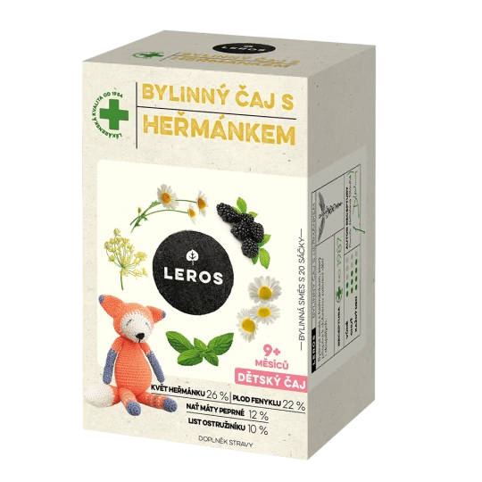 LEROS Detský bylinný čaj s rumančekom 20 x 1,5 g