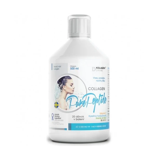 KOLAGENDRINK Collagen 10000 mg pure peptide tekutý rybí kolagén 500 ml