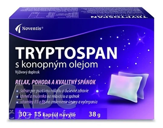 TRYPTOSPAN s konopným olejom 30+15 kapsúl ZADARMO