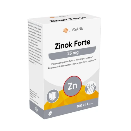 LIVSANE Zinok forte 25 mg 100 tabliet