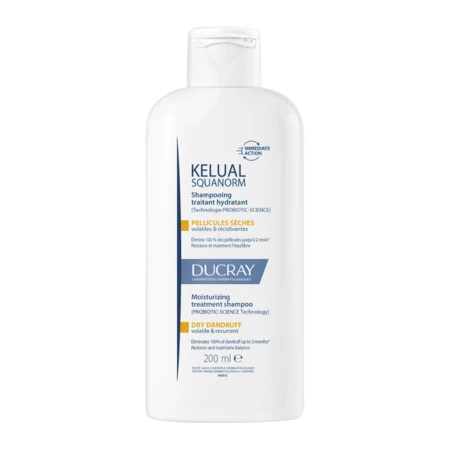 DUCRAY Kelual squanorm hydratačný šampón suché lupiny 200 ml
