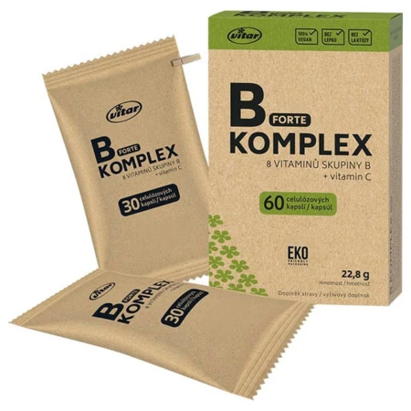 VITAR B-Komplex forte + vitamín C EKO 60 kapsúl