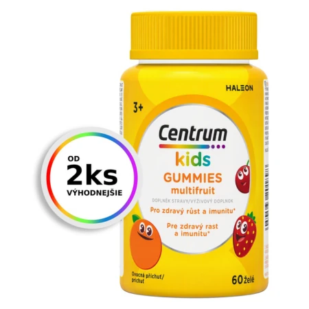 CENTRUM Kids gummies multifruit multivitamín pre deti 60 želé - balenie 2 ks