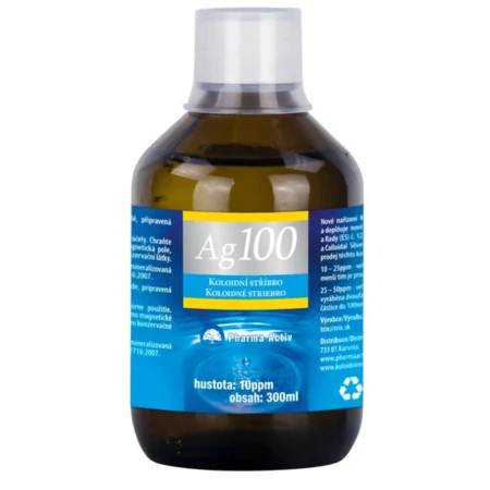 PHARMA ACTIV Koloidné striebro Ag100 hustota 10ppm inov.2026 300 ml