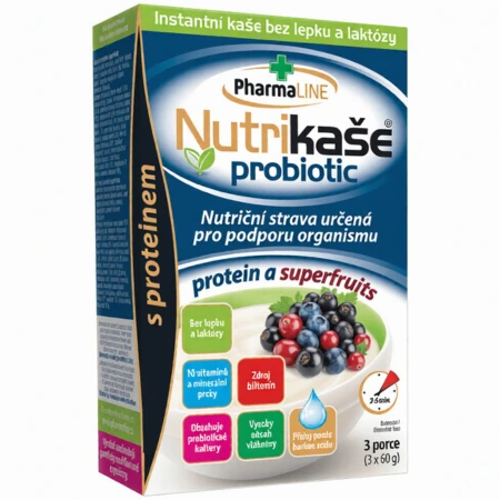 NUTRIKAŠA Probiotic proteín a superfruits 3 x 60 g