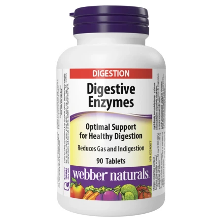 WEBBER NATURALS Tráviace enzýmy 90 tabliet