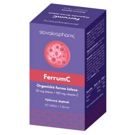 Slovakiapharm FerrumC (železo 20 mg + vitamín C 100 mg) 60 tbl