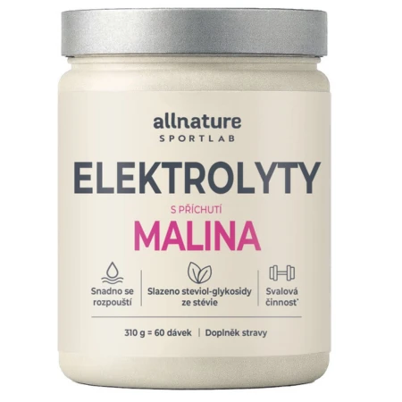 ALLNATURE Sportlab elektrolyty prášok s príchuťou malina 310 g